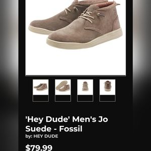 'Hey Dude' Men's Jo Suede - Fossil